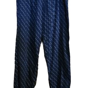 Victoria’s Secret Navy White Polka Dot Elasticized Lounge Pajama Bottoms Med